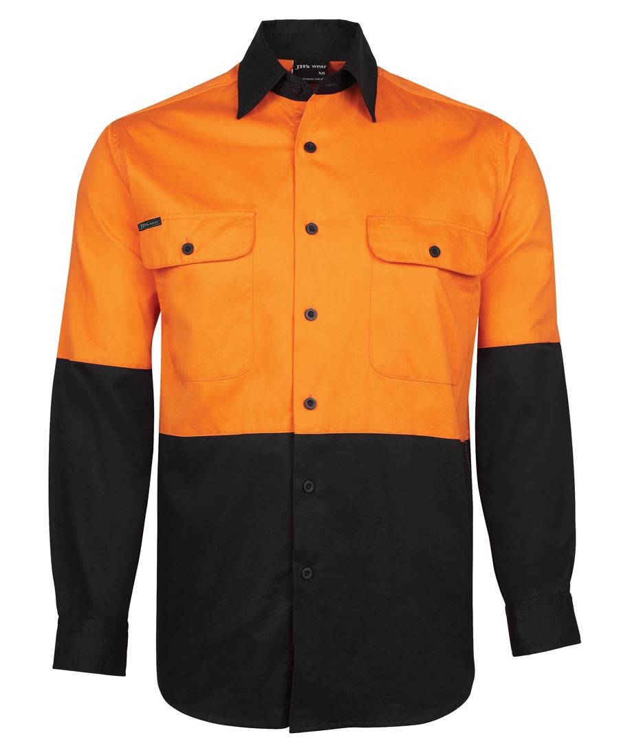 6HWSL JB's Hi Vis L/S 150G Shirt | Workwear With Logo