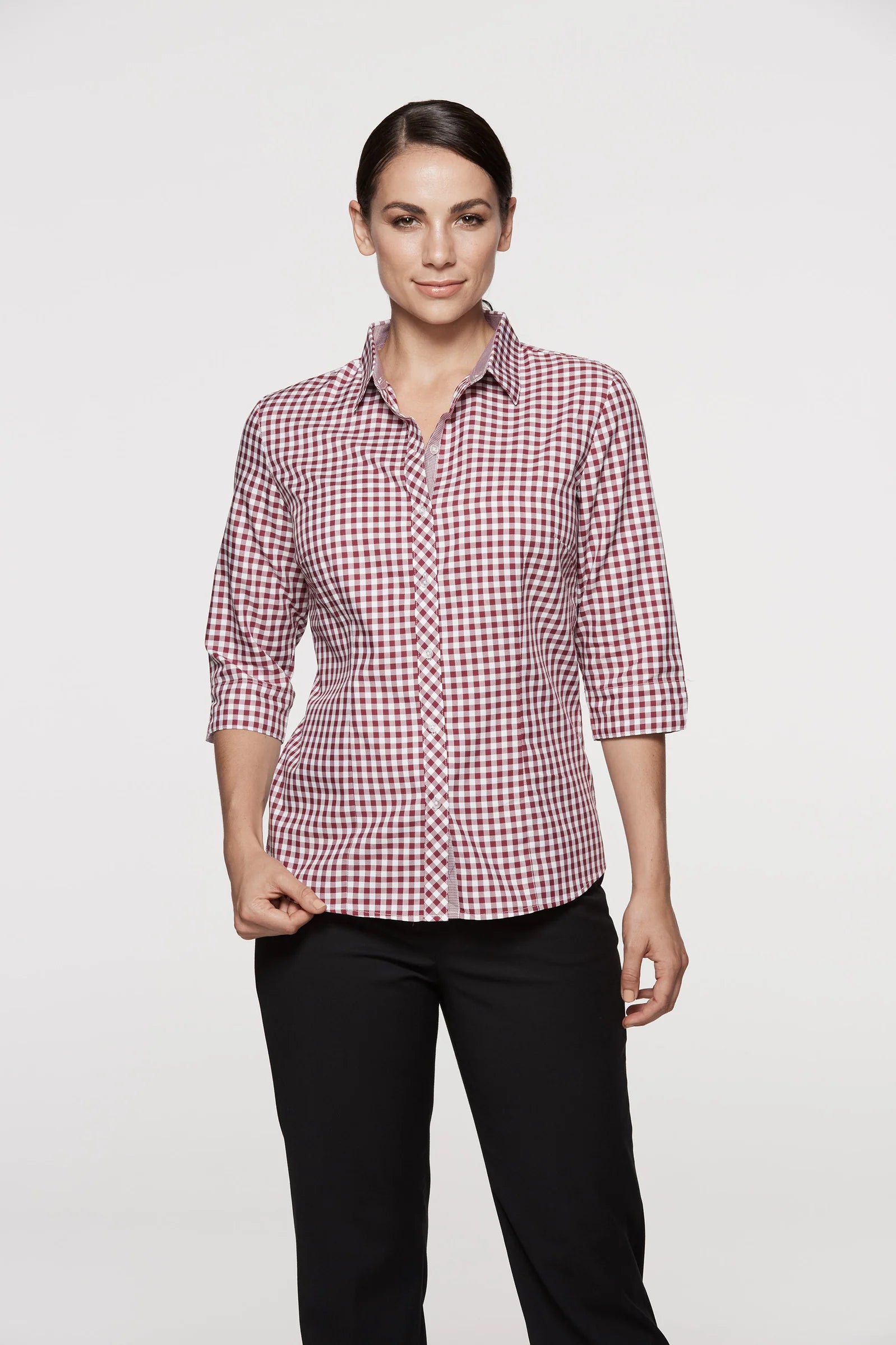 Brighton Embroidered Ladies 3/4 Sleeve Business Shirt