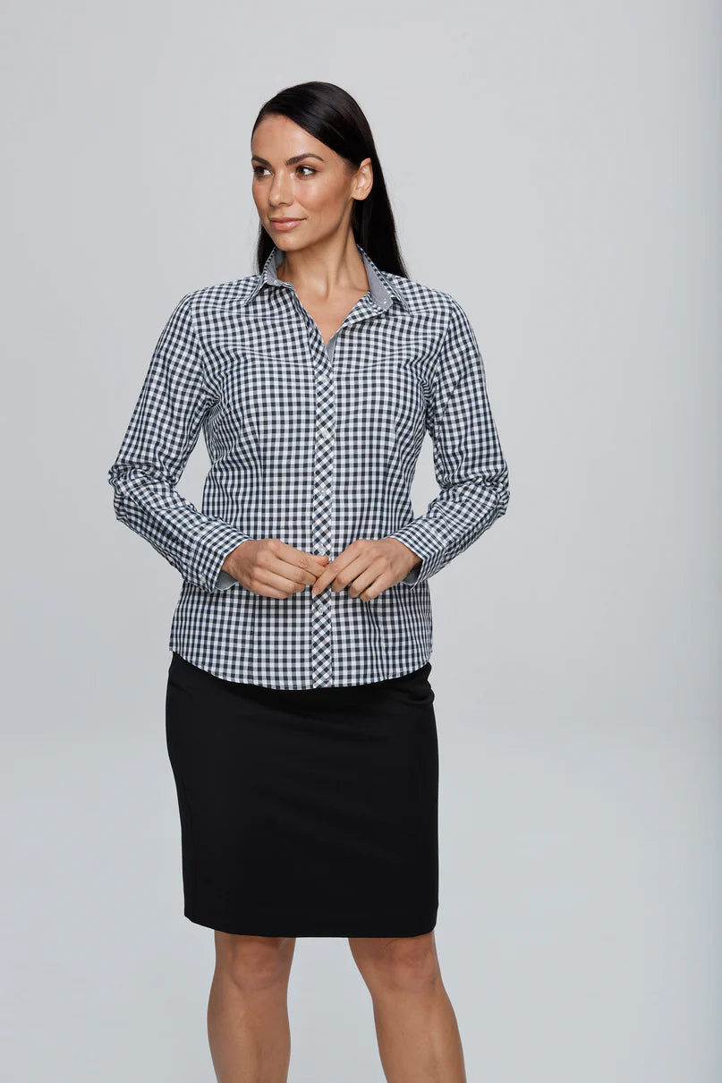 Brighton Embroidered Ladies Business Shirt Long Sleeve