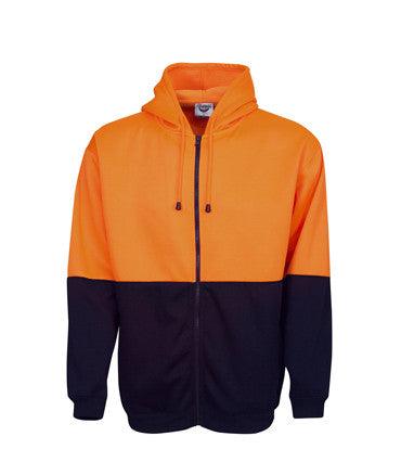 F94 Hi Vis Fleecy Hoodie With Full Front Zip