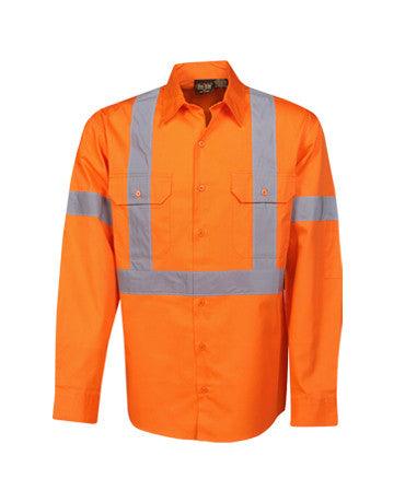 Hi Vis Cross Back Day Night Cotton Twill Shirt | Workwear