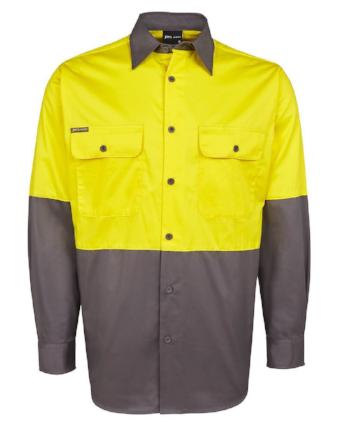 6HWSL JB's Hi Vis L/S 150G Shirt | Workwear With Logo