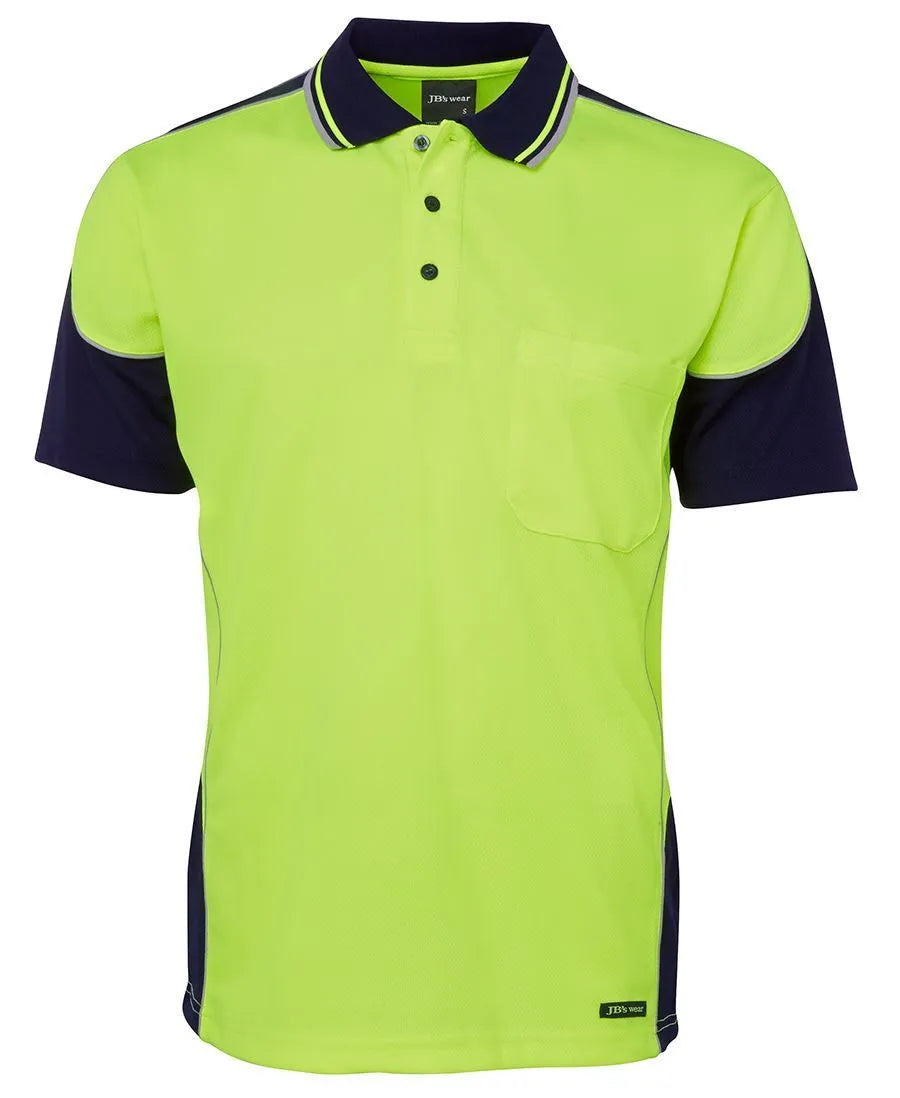 HI VIS CONTRAST PIPING POLO   | Workwear