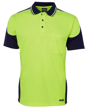 HI VIS CONTRAST PIPING POLO   | Workwear