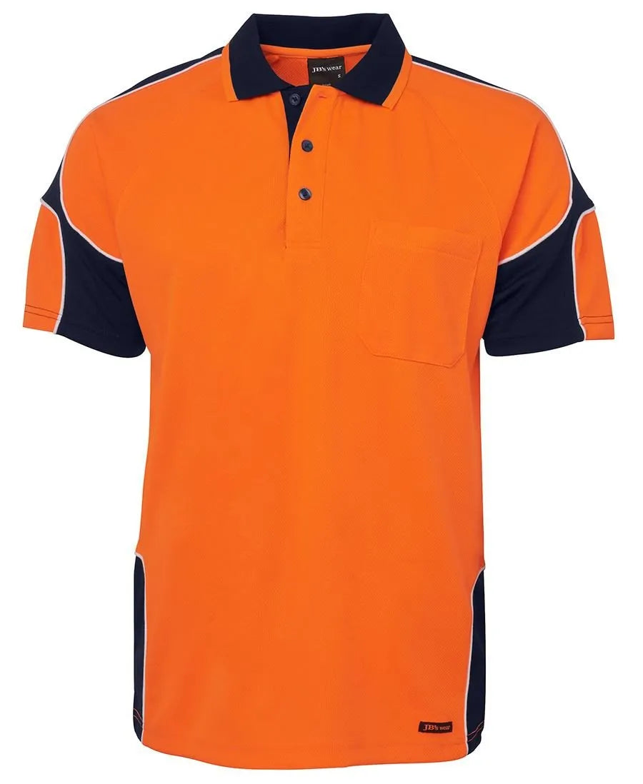 HI VIS S/S ARM PANEL POLO  | Workwear