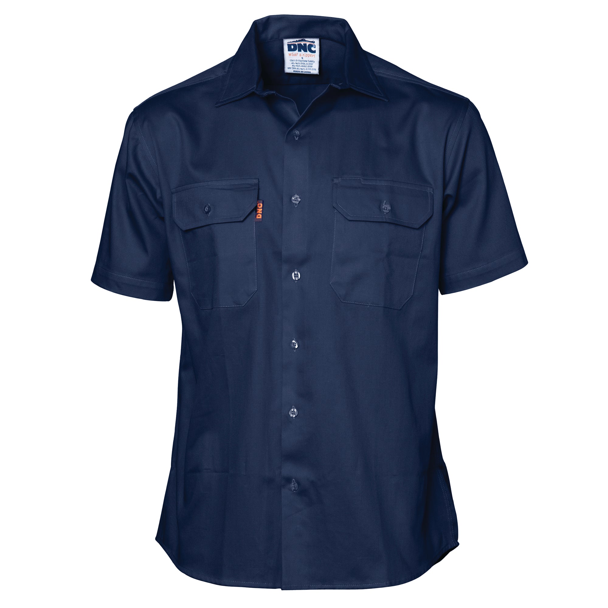 3207 DNC Cool-Breeze Tradie Work Shirt Navy