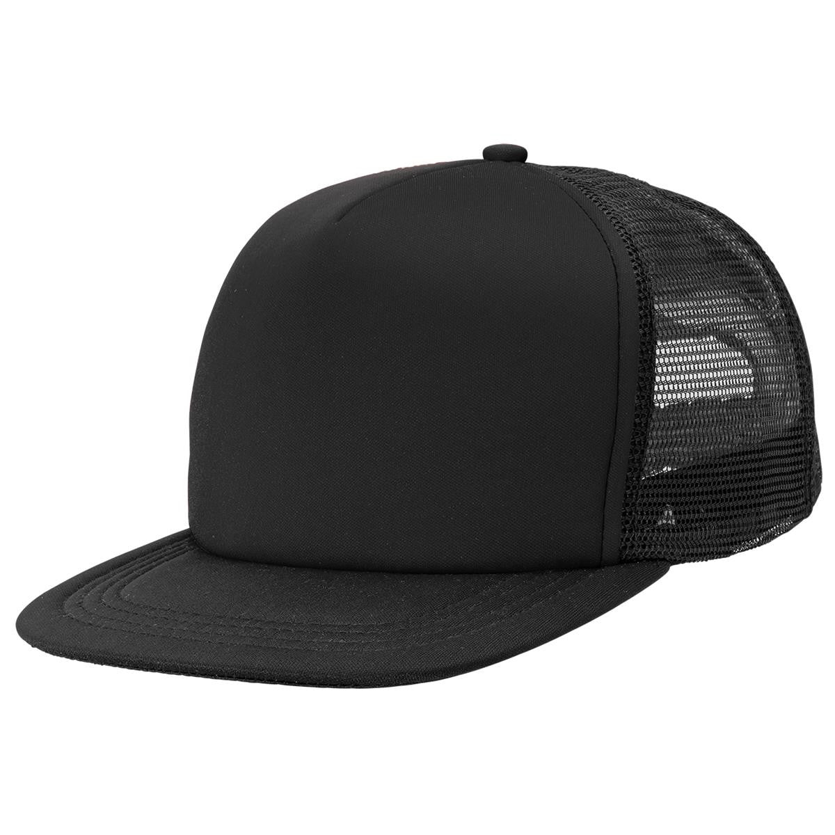 4384 Flat Peak Trucker Cap 5 Pack with DTF Print