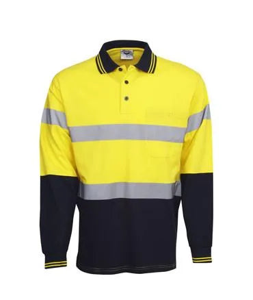 L/S D/N 100% COTTON HI VIS POLO  | Workwear