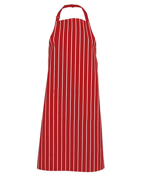 5BS JB's Bib Striped Apron - Red/White