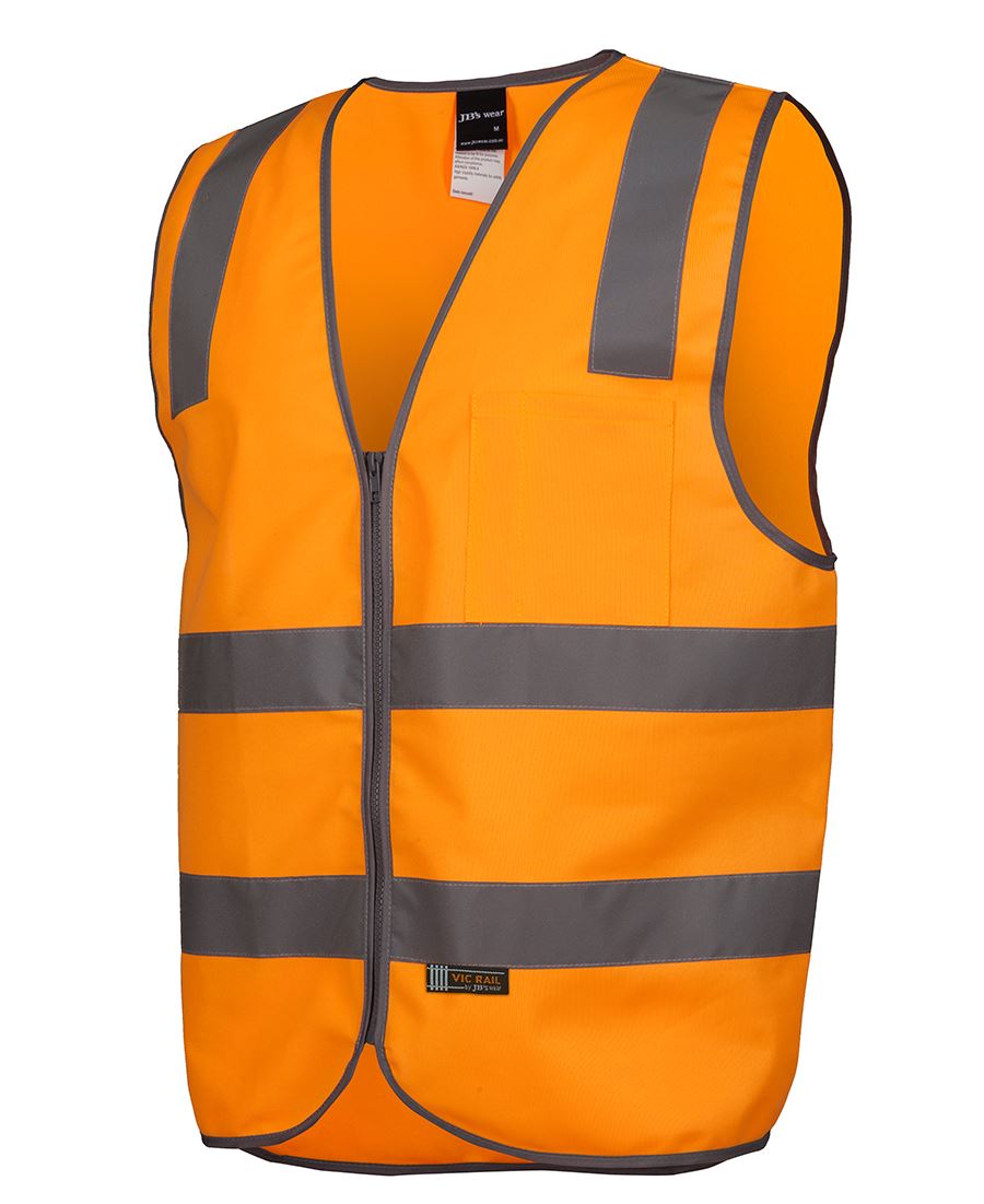 6DVSV Custom Jbs Vic Rail D-N Zip Safety Vest