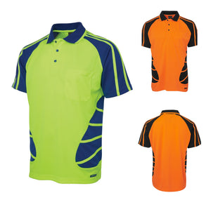 6HSP JB's Hi Vis S/S Spider Polo