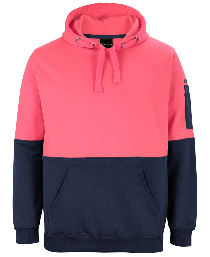 Pink Hi Vis Pull Over Hoodie | Workwear