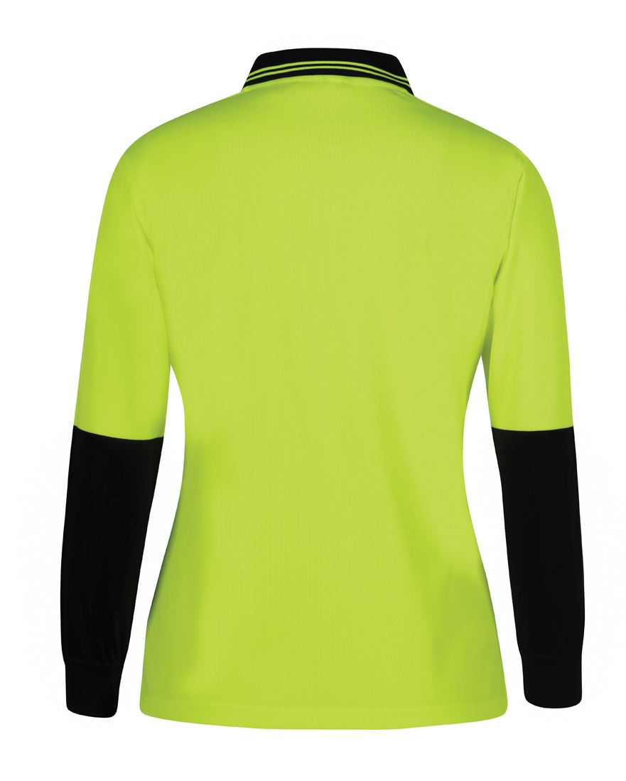 6LHCL JB's Ladies Hi Vis L/S Comfort Polo