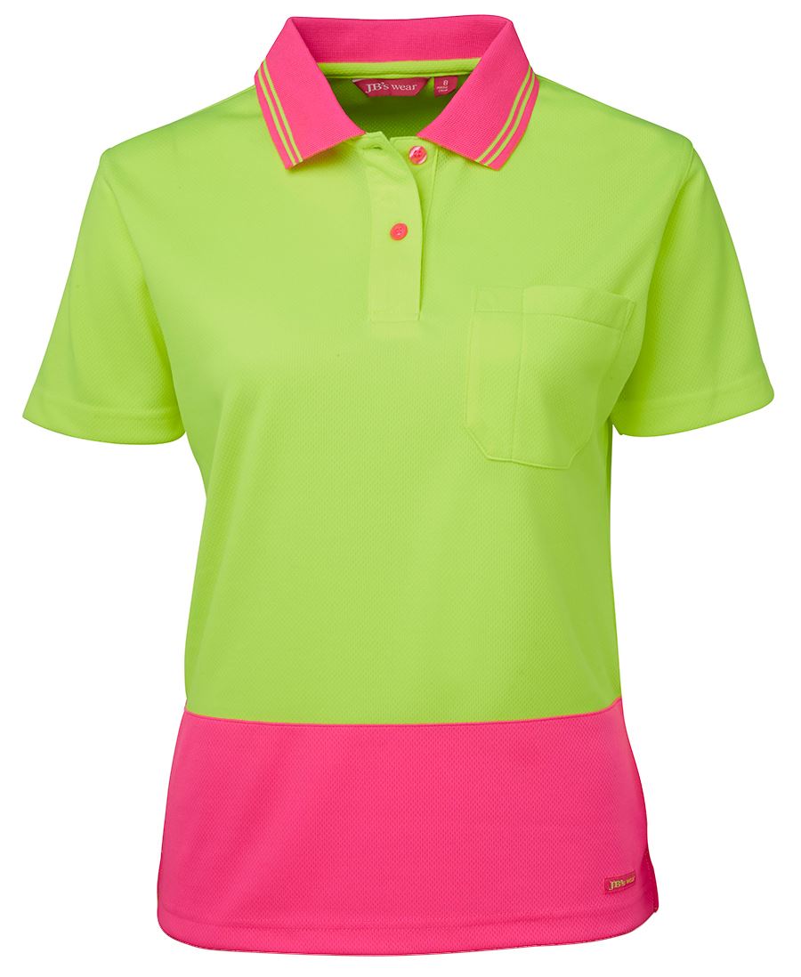 6LHCP JB's Ladies Hi Vis S/S Comfort Polo