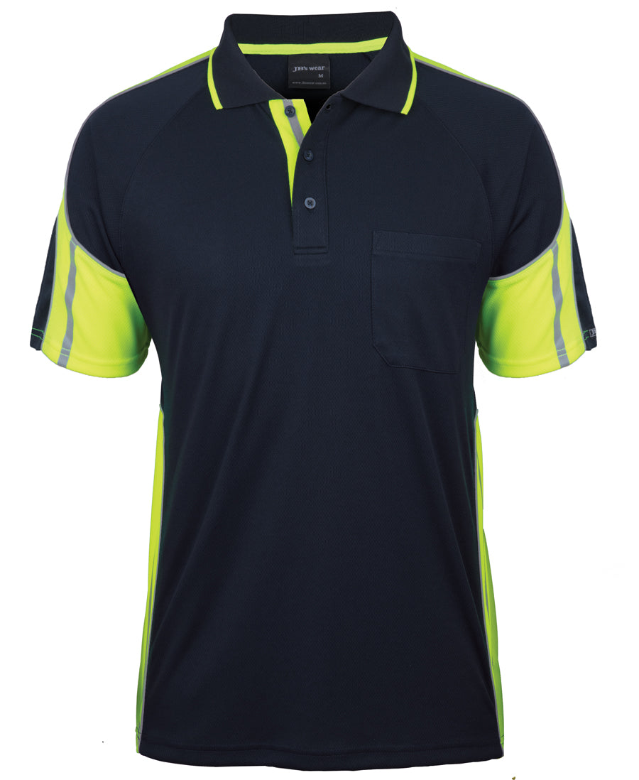 JB'S STREET PANEL POLO Printed Workwear in Navy-Yellow