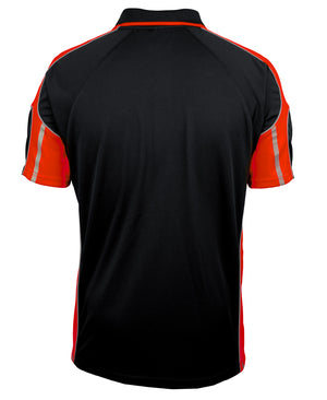 JB'S STREET PANEL POLO Printed Workwear in Black-Orange Back