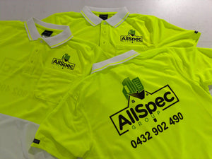 6HVNC White Painters  JB's Hi Vis Non Cuff Traditional Polo