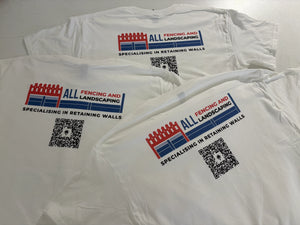 Gildan White 20 Pack With Back Print - Shipping Included