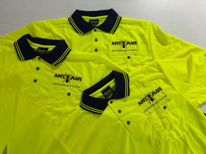 P68 Triangular Design L/S Hi Vis Polo Shirt