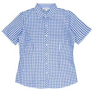 Brighton Embroidered Ladies Business Shirts Short Sleeve - French Blue