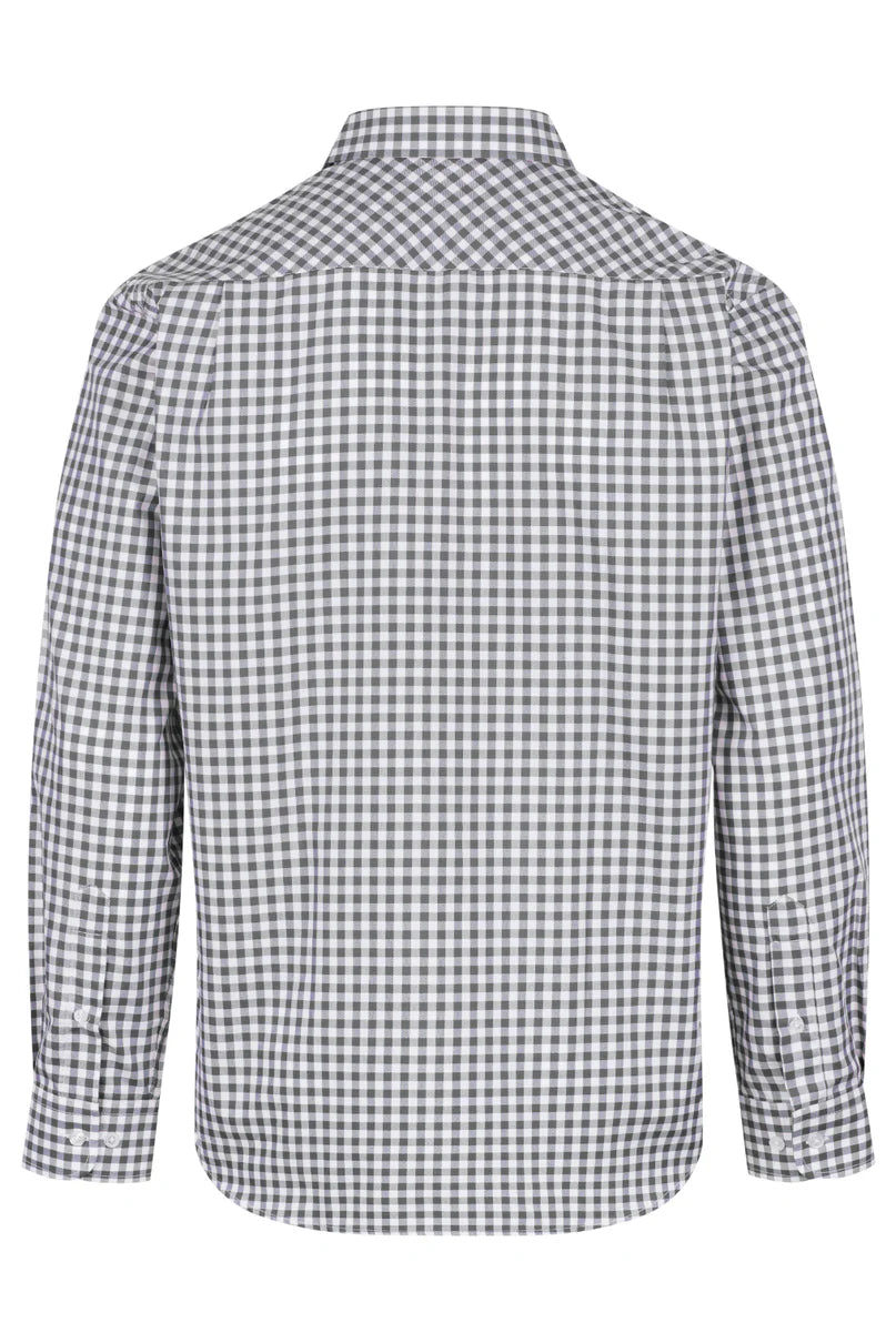 Brighton Mens Custom Long Sleeve Business Shirt - Black Back