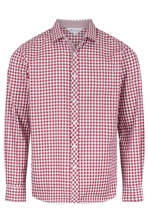Brighton Mens Custom Long Sleeve Business Shirt - Claret