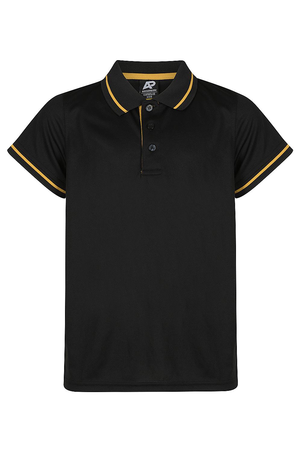 Cottesloe Polos | Custom Kids Shirts 🔥 Safe-T-Rex Workwear - Black/Gold