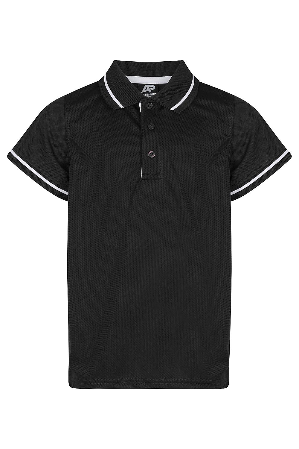 Cottesloe Polos | Custom Kids Shirts 🔥 Safe-T-Rex Workwear - Black/White