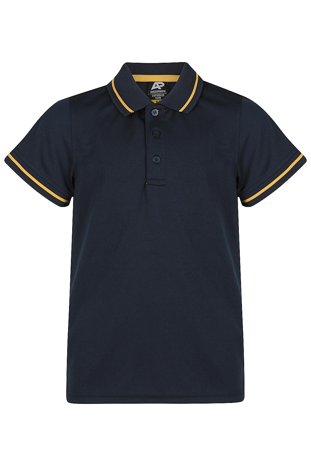 Cottesloe Polos | Custom Kids Shirts 🔥 Safe-T-Rex Workwear - Navy/Gold