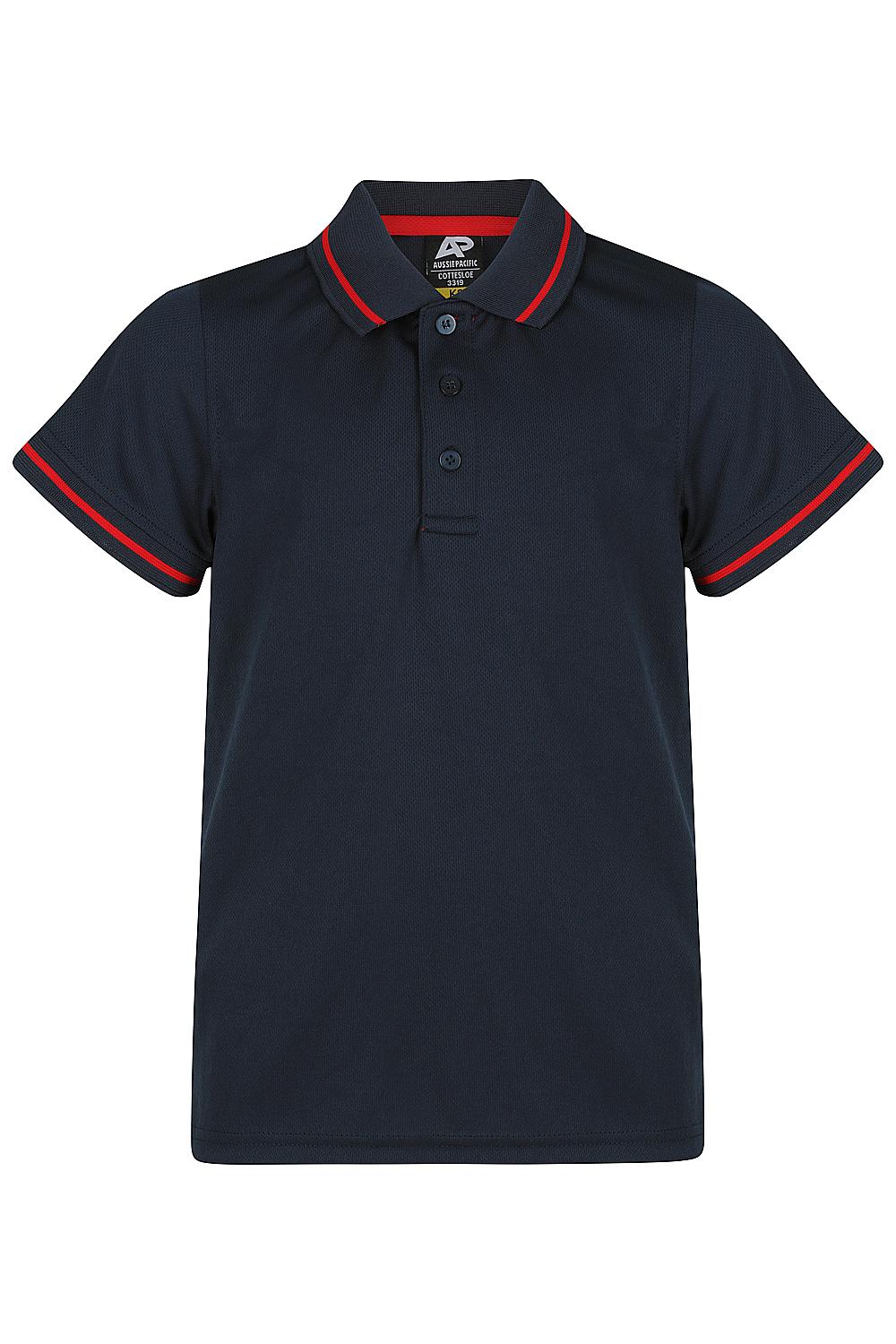 Cottesloe Polos | Custom Kids Shirts 🔥 Safe-T-Rex Workwear - Navy/Red