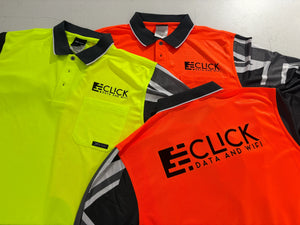 6HSCL JB's Hi Vis Southern Cross Polo Long Sleeve