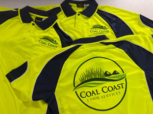 P86 L/S Hi Vis Cooldry Side Panel Polo Shirt