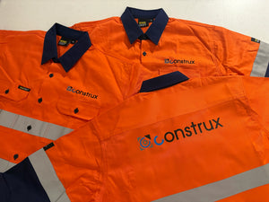 WS4000 HI VIS LONG SLEEVE COTTON DRILL REFLECTIVE SHIRT