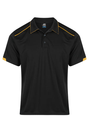 Currumbin Workwear Polo Shirts - Black/Gold