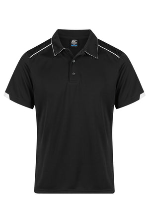 Currumbin Workwear Polo Shirts - Black/White