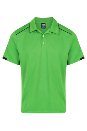 Currumbin Workwear Polo Shirts - Kawa Green/Black