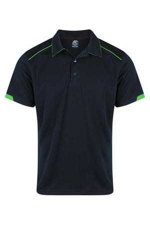 Currumbin Workwear Polo Shirts - Navy/Kawa Green