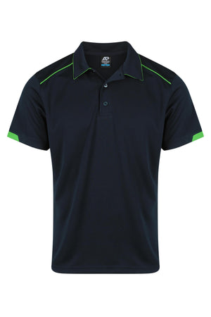 Currumbin Workwear Polo Shirts - Navy/Kawa Green