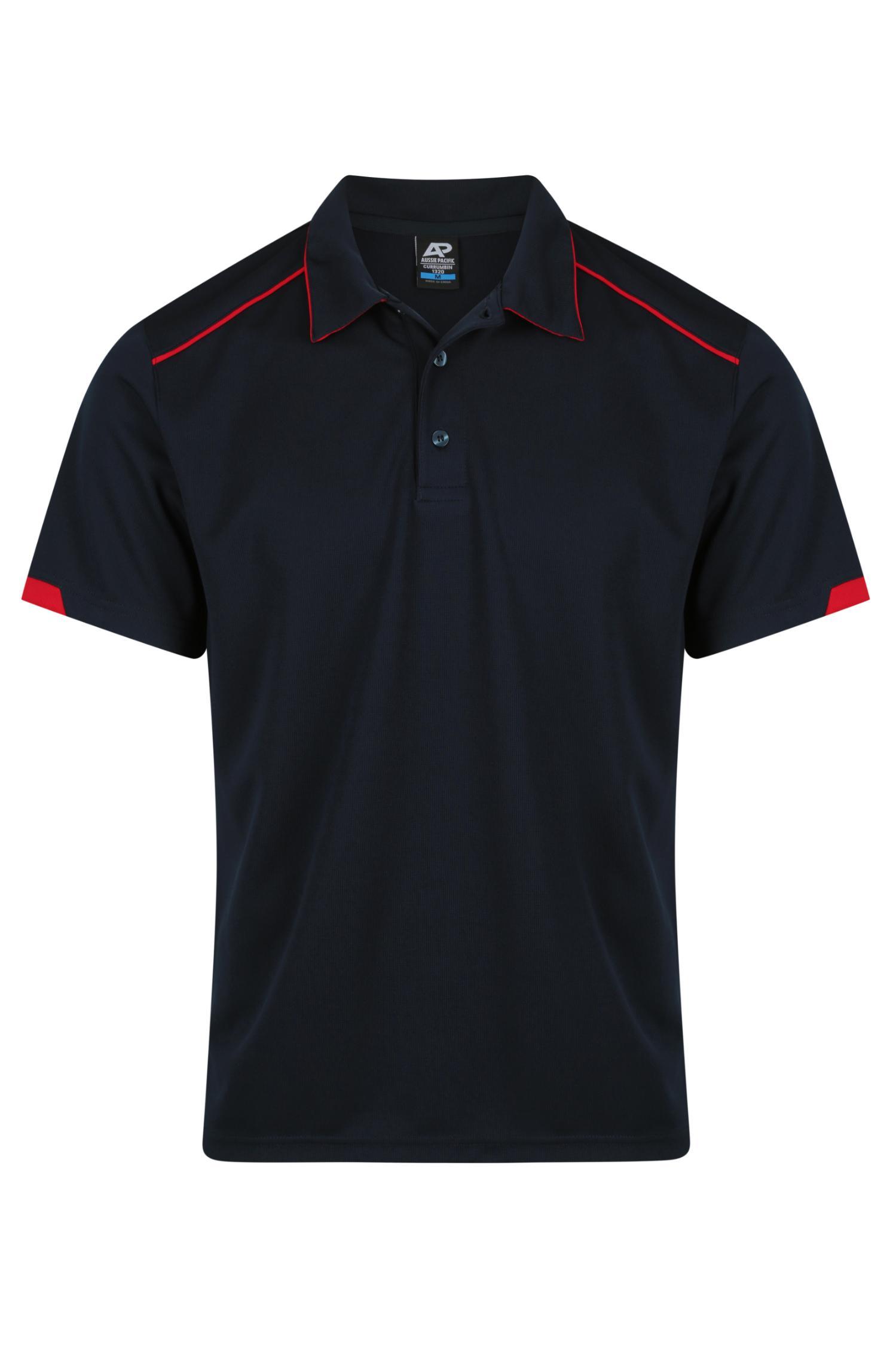 Currumbin Workwear Polo Shirts - Navy/Red