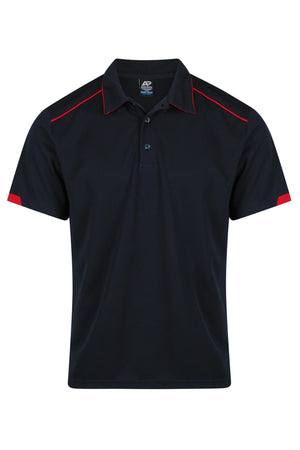 Currumbin Workwear Polo Shirts - Navy/Red