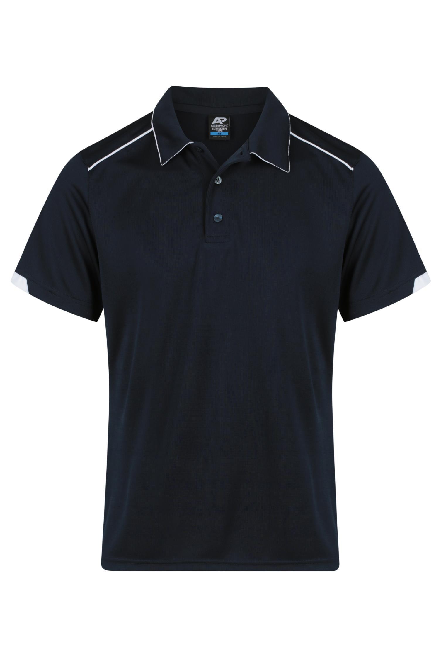 Currumbin Workwear Polo Shirts - Navy/White