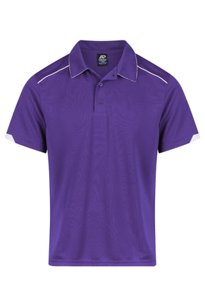 Currumbin Workwear Polo Shirts - Purple/White