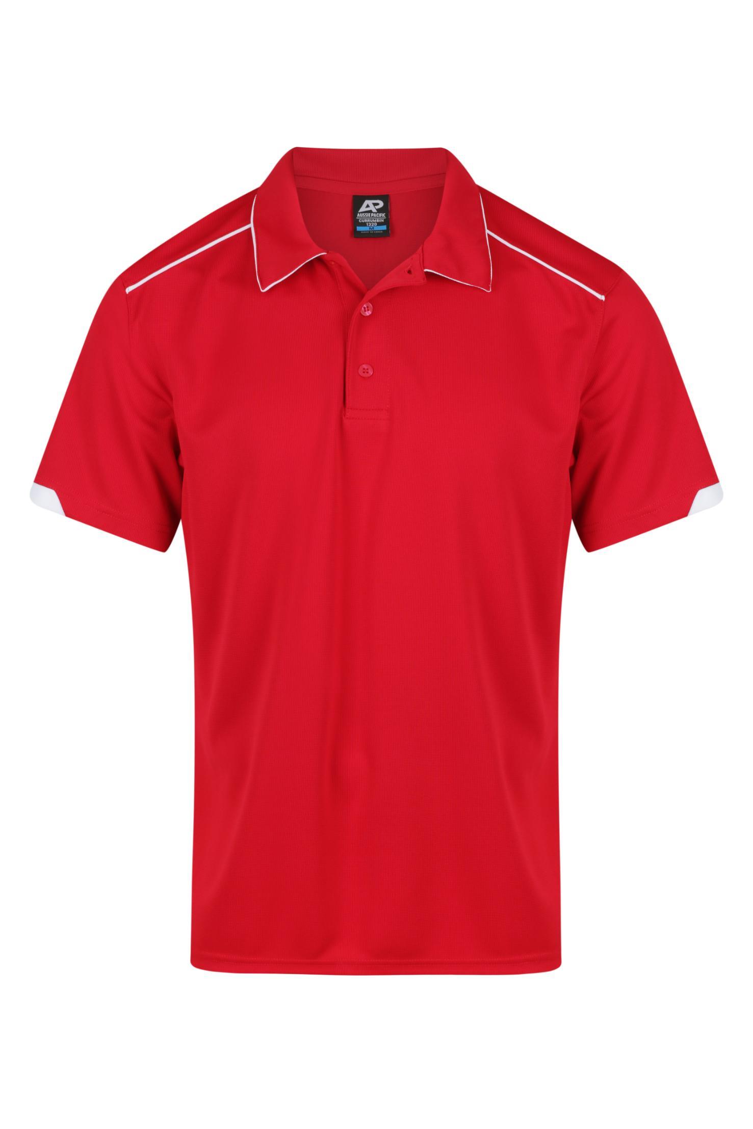 Currumbin Workwear Polo Shirts - Red/White