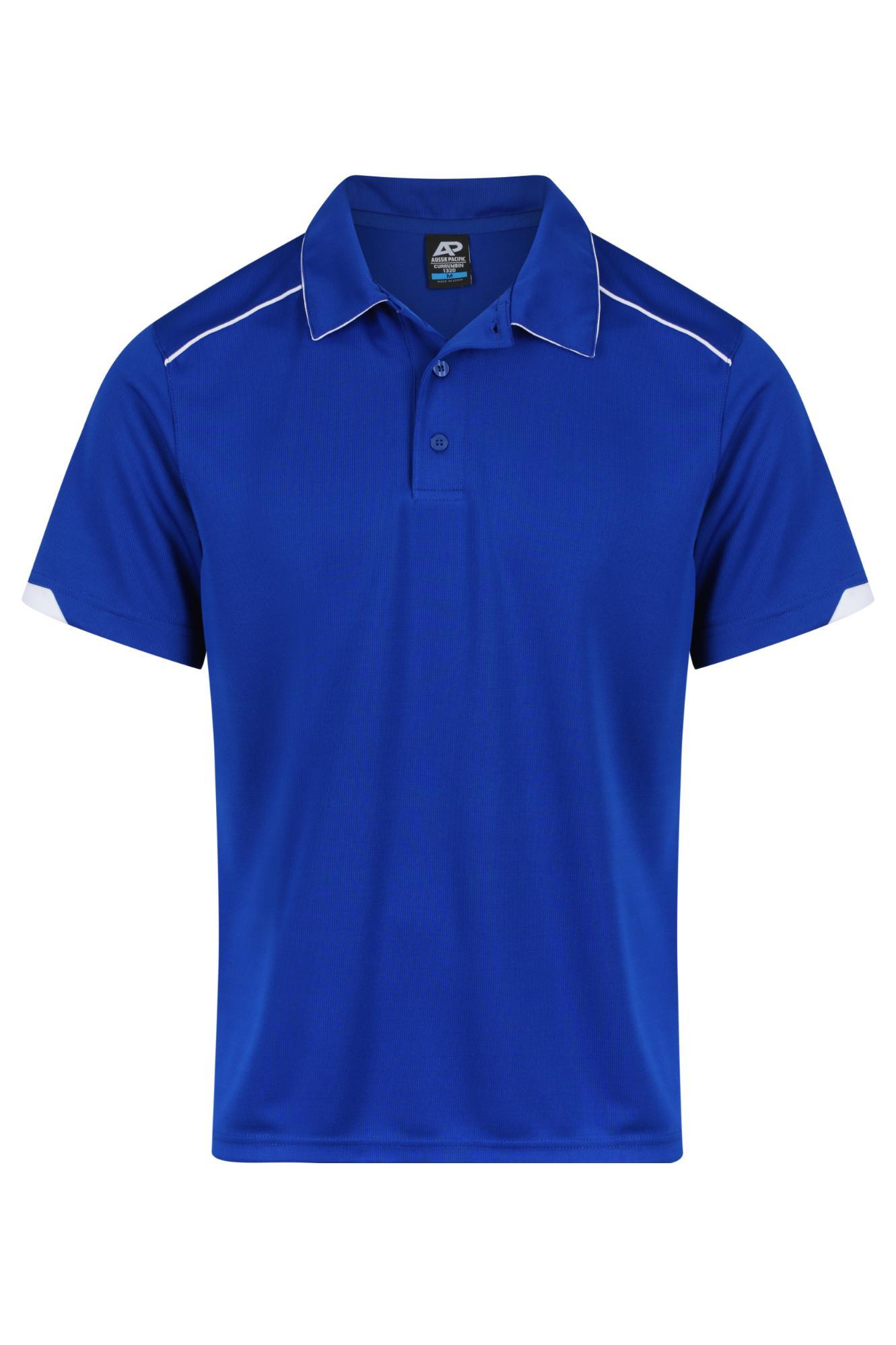 Currumbin Workwear Polo Shirts - Royal/White