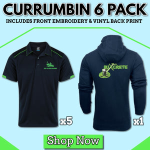 Currumbin 6 Pack With Your Logo Printed Embroidered Navy-Green | Safe-T-rex