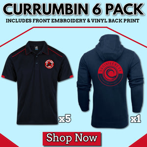 Currumbin 6 Pack With Your Logo Printed Embroidered Navy-Red | Safe-T-rex