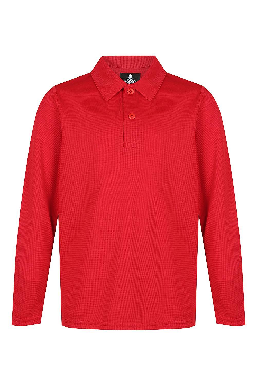 Custom Botany Long Sleeve Kids Shirt - Red