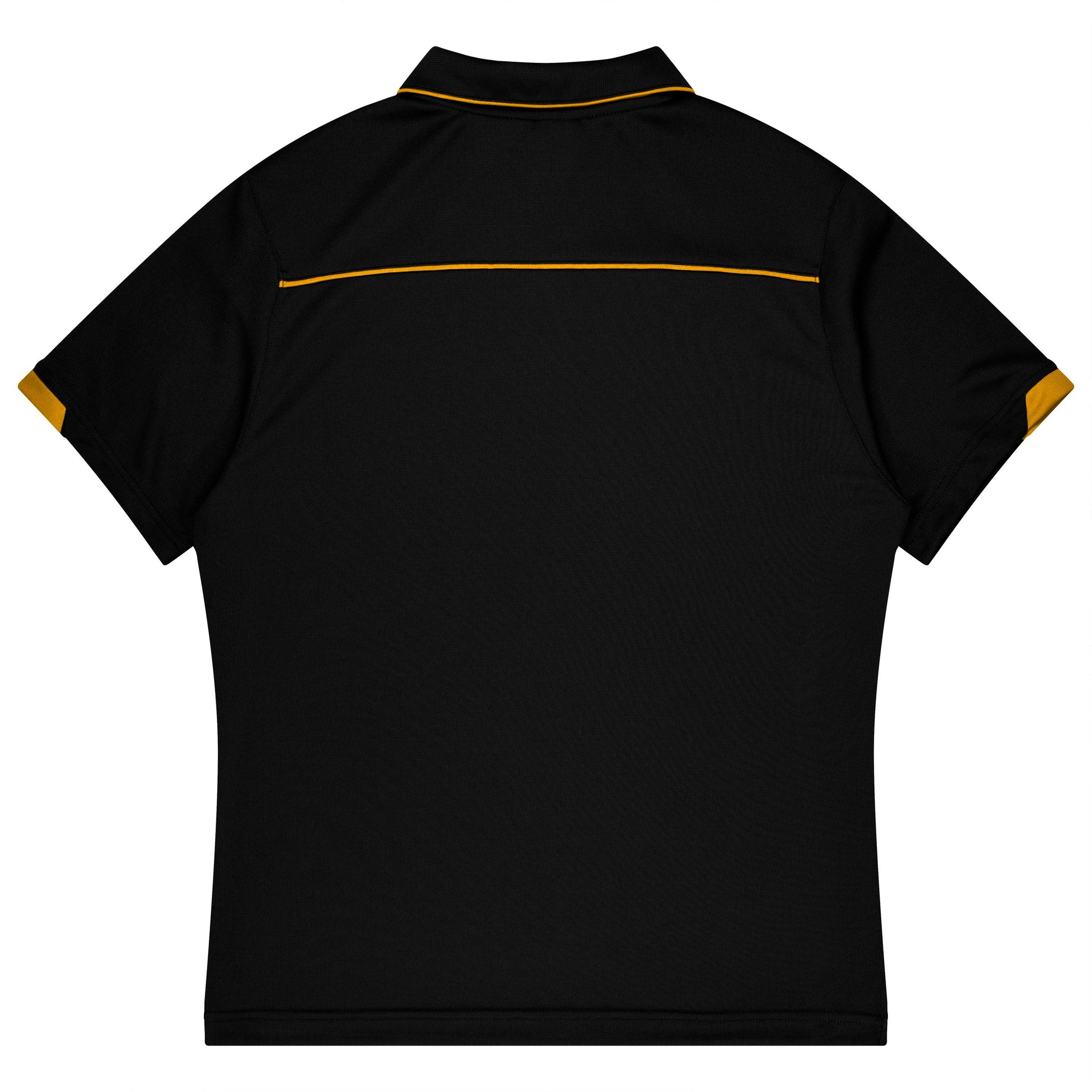 Custom Currumbin Kids Polo Shirts - Black/Gold Back