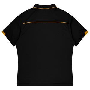 Custom Currumbin Kids Polo Shirts - Black/Gold Back