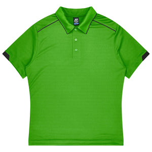 Custom Currumbin Kids Polo Shirts - Kawa Green/Black